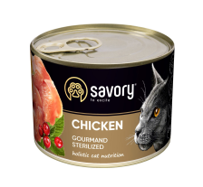 Влажный корм Savory для стерилизованных кошек, с курицей, 200 г