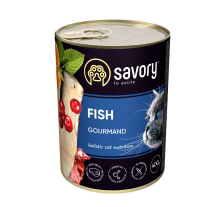 Влажный корм Savory для взрослых требовательных кошек, с рыбой, 400 г