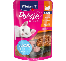 Влажный корм Vitakraft Poésie Délice для котят, индейка в соусе, 85 г