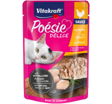 Влажный корм Vitakraft Poésie Délice для кошек, курица в соусе, 85 г