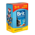 Набір паучів &quot;3+1&quot; для котів Brit Premium Cat pouch з лососем і фореллю,  4 х 100г - фото 1