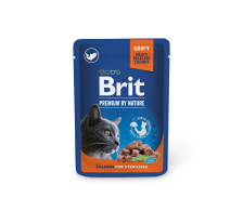 Влажный корм Brit Premium Cat pouch для стерилизованных кошек, лосось, 100 г Влажный корм Brit Premium Cat pouch для стерилизованных кошек, лосось, 100 г