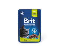Влажный корм Brit Premium Cat pouch для стерилизованных кошек, ягнятина, 100 г Влажный корм Brit Premium Cat pouch для стерилизованных кошек, ягнятина, 100 г
