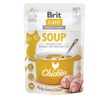 Корм влажный "Суп для кошек Brit Care Soup with Chicken с курицей", 75 г Корм влажный "Суп для кошек Brit Care Soup with Chicken с курицей", 75 г