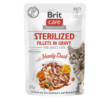 Корм влажный для стерилизованных кошек Brit Care Cat Sterilized филе в соусе с уткой, пауч, 85 г Корм влажный для стерилизованных кошек Brit Care Cat Sterilized филе в соусе с уткой, пауч, 85 г
