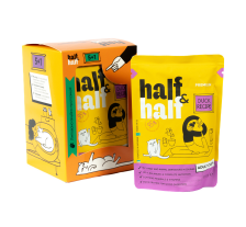 Набор влажных кормов Half&Half "5+1" для взрослых кошек, кусочки с уткой в соусе, паучи, 6 шт*100 г Набор влажных кормов Half&Half "5+1" для взрослых кошек, кусочки с уткой в соусе, паучи, 6 шт*100 г