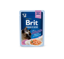 Корм влажный Brit Premium Delicate Fillets in Gravy Salmon для стерилизованных кошек филе в соусе лосось 85 г Корм влажный Brit Premium Delicate Fillets in Gravy Salmon для стерилизованных кошек филе в соусе лосось 85 г