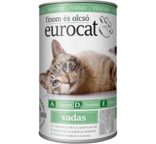 Корм влажный EuroCat Venison для котов кусочки в желе с олениной 415 г