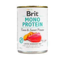 Влажный корм Brit Mono Protein Tuna & Sweet Potato для собак, с тунцом и бататом, 400 г Влажный корм Brit Mono Protein Tuna & Sweet Potato для собак, с тунцом и бататом, 400 г