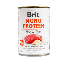 Влажный корм Brit Mono Protein Beef & Rice для собак, с говядиной и рисом, 400 г Влажный корм Brit Mono Protein Beef & Rice для собак, с говядиной и рисом, 400 г