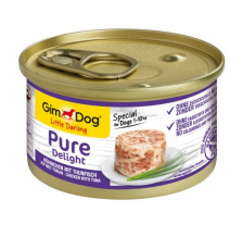 Влажный корм GimDog LD Pure Delight для собак миниатюрных пород, с курицей и тунцом, 85 г Влажный корм GimDog LD Pure Delight для собак миниатюрных пород, с курицей и тунцом, 85 г