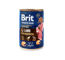 Влажный корм Brit Premium by Nature для собак, ягненок с гречкой, 400 г Влажный корм Brit Premium by Nature для собак, ягненок с гречкой, 400 г