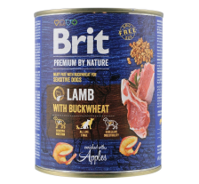 Влажный корм Brit Premium by Nature для собак, ягненок с гречкой, 800 г Влажный корм Brit Premium by Nature для собак, ягненок с гречкой, 800 г