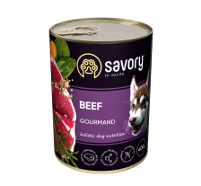 Влажный корм Savory для взрослых собак всех пород, с говядиной, 400 г