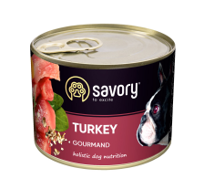 Влажный корм Savory для взрослых собак всех пород, с индейкой, 200 г