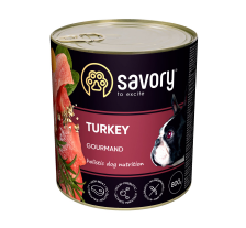 Влажный корм Savory для взрослых собак всех пород, с индейкой, 800 г Влажный корм Savory для взрослых собак всех пород, с индейкой, 800 г