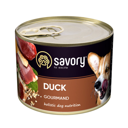 Вологий корм Savory для дорослих собак усіх порід, з качкою, 200 г - фото 1