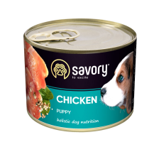 Влажный корм Savory для щенков всех пород, с курицей, 200 г