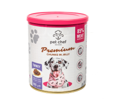 Корм влажный для взрослых собак Pet Chef, кусочки в желе с индейкой 800 г Корм влажный для взрослых собак Pet Chef, кусочки в желе с индейкой 800 г