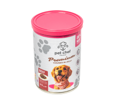 Корм влажный для взрослых собак Pet Chef, кусочки в желе с говядиной 415 г Корм влажный для взрослых собак Pet Chef, кусочки в желе с говядиной 415 г