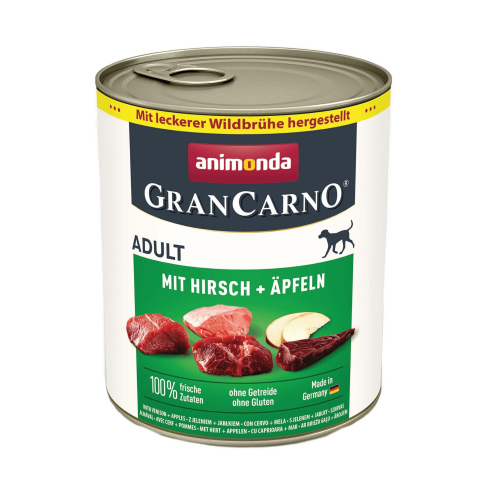 Корм влажный для собак Animonda GranCarno Adult Deer with Apple с олениной и яблоком, 800 г - фото 1