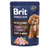 Корм вологий Brit Premium Fillets in Gravy Turkey &amp; Carrots Puppy для цуценят малих порід філе в соусі індичка і морква 85 г - фото 1