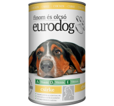Корм влажный EuroDog Poultry для собак кусочки в желе с птицей 1,24 кг