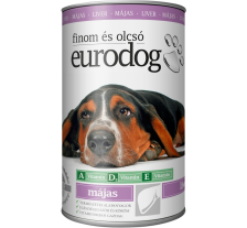 Корм влажный EuroDog Liver для собак кусочки в желе с печенью 415 г