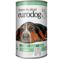 Корм влажный EuroDog Venison для собак кусочки в желе с олениной 415 г