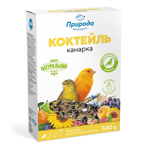 Корм Природа Коктейль &laquo;Канарка&raquo; для канарок і декоративних птахів, 500 г - фото 1