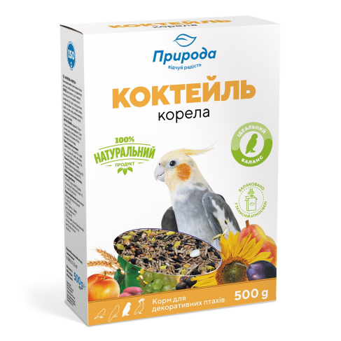 Корм Природа Коктейль &laquo;Корела&raquo; для средних попугаев, 500 г - фото 1