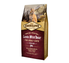 Сухой корм Carnilove Cat Sterilised для стерилизованных кошек, ягненок и кабан, 6 кг