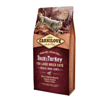 Сухой корм Carnilove Cat Large Breed для кошек больших пород, утка и индейка, 6 кг