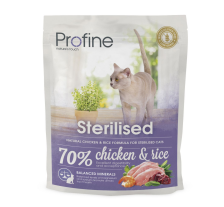Сухой корм Profine Sterilised для стерилизованных кошек, с курицей и рисом, 300 г Сухой корм Profine Sterilised для стерилизованных кошек, с курицей и рисом, 300 г