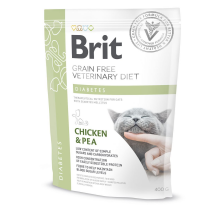 Сухой корм Brit GF VetDiets Cat Diabetes для кошек, при сахарном диабете, с курицей и горохом, 400 г Сухой корм Brit GF VetDiets Cat Diabetes для кошек, при сахарном диабете, с курицей и горохом, 400 г