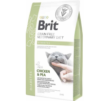 Сухой корм Brit GF VetDiets Cat Diabetes для кошек, при сахарном диабете, с курицей и горохом, 2 кг Сухой корм Brit GF VetDiets Cat Diabetes для кошек, при сахарном диабете, с курицей и горохом, 2 кг