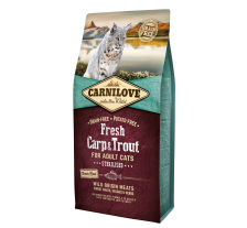 Сухой корм Carnilove Fresh Carp & Trout для стерилизованных кошек, рыба, 6 кг