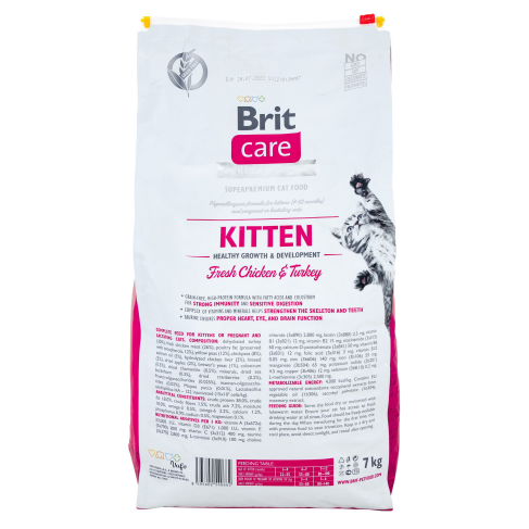 Сухий корм Brit Care Cat GF Kitten HGrowth &amp; Development для кошенят, здорове зростання та розвиток, 7 кг - фото 3