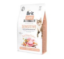 Сухой корм Brit Care Cat GF Sensitive HDigestion & Delicate Taste для кошек с чувствительным пищеварением, индейка и лосось, 2 кг Сухой корм Brit Care Cat GF Sensitive HDigestion & Delicate Taste для кошек с чувствительным пищеварением, индейка и лосось, 2 кг