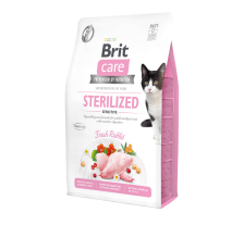 Сухой корм Brit Care Cat GF Sterilized Sensitive для стерилизованных кошек с чувствительным пищеварением, с кроликом, 2 кг Сухой корм Brit Care Cat GF Sterilized Sensitive для стерилизованных кошек с чувствительным пищеварением, с кроликом, 2 кг