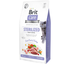 Сухий корм Brit Care Cat GF Sterilized Weight Control для стерилізованих котів з надмірною вагою, качка та індичка, 7 кг