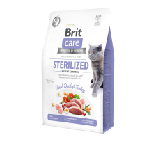 Сухой корм Brit Care Cat GF Sterilized Weight Control для стерилизованных кошек с избыточным весом, утка и индейка, 2 кг Сухой корм Brit Care Cat GF Sterilized Weight Control для стерилизованных кошек с избыточным весом, утка и индейка, 2 кг