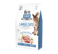 Сухой корм Brit Care Cat GF Large Power & Vitality для кошек больших пород, утка и курица, 2 кг Сухой корм Brit Care Cat GF Large Power & Vitality для кошек больших пород, утка и курица, 2 кг