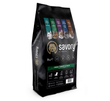 Сухой корм Savory для кошек гурманов, со свежей индейкой и уткой, 8 кг Сухой корм Savory для кошек гурманов, со свежей индейкой и уткой, 8 кг