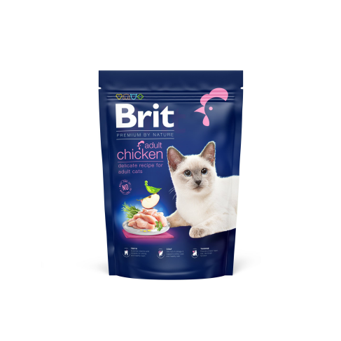 Сухий корм Brit Premium Cat by Nature Adult Chicken для котів, з куркою, 800 г - фото 1 Сухий корм Brit Premium Cat by Nature Adult Chicken для котів, з куркою, 800 г - фото 1
