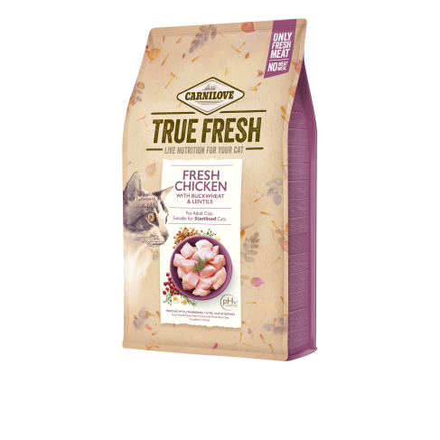 Сухой корм Carnilove True Fresh Cat для взрослых кошек, с курицей, 4,8 кг - фото 1