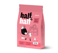Сухой корм Half&Half для котят, с говядиной, 8 кг