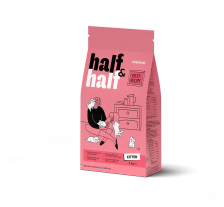 Сухой корм Half&Half для котят, с говядиной, 2 кг