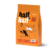Сухой корм Half&Half для стерилизованных кошек, с говядиной, 8 кг