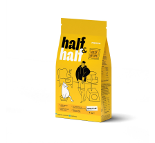 Сухой корм Half&Half для взрослых кошек, с говядиной, 2 кг